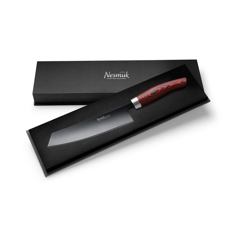 Janus Kochmesser 180 Micarta Red Schatulle